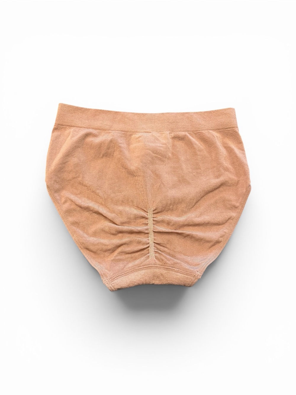 Paramour Women Tan Brown Shimmer  Panties Ruched Booty Stretch Nylon‎ Spandex SM
